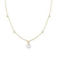 ANIA HAIE ANIA HAIE Necklace | Pearl Station Zirkonia | VERGULD
