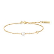 ANIA HAIE ANIA HAIE Armband | Gold Pearl Sprakle Zirkonia | VERGULD