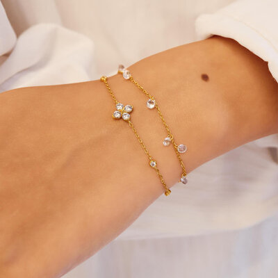ANIA HAIE ANIA HAIE Armband | Clover Zirkonia | VERGULD