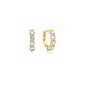 ANIA HAIE ANIA HAIE Earrings | Sparkle Hoop Zirkonia | VERGULD
