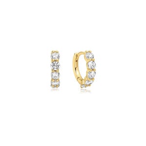 ANIA HAIE ANIA HAIE Earrings | Sparkle Hoop Zirkonia | VERGULD