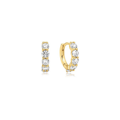 ANIA HAIE ANIA HAIE Earrings | Sparkle Hoop Zirkonia | VERGULD