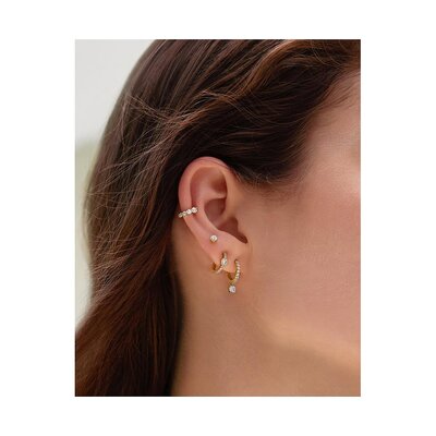 ANIA HAIE ANIA HAIE Earrings | Sparkle Hoop Zirkonia | VERGULD
