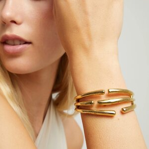 UNOde50 UNOde50 Armband | Bangle | Meerdere Verweven Organische Vormen | VERGULD | SS26