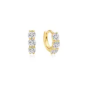 ANIA HAIE ANIA HAIE Earrings | Trio Sparkle Hoop Zirkonia | VERGULD