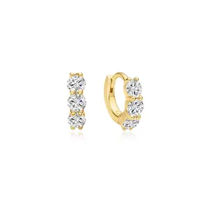 ANIA HAIE ANIA HAIE Earrings | Trio Sparkle Hoop Zirkonia | VERGULD