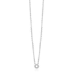 ZINZI ZINZI Ketting | Open Zonnetje Zirkonia | ZILVER | ZIC2870