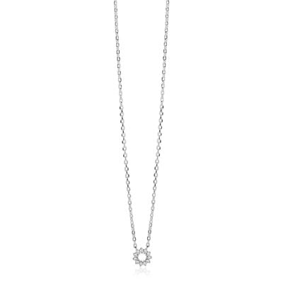 ZINZI ZINZI Ketting | Open Zonnetje Zirkonia | ZILVER | ZIC2870