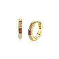 ZINZI ZINZI Oorbellen | 13mm OORRINGEN Luxe Kleurstenen | VERGULD | ZIO2869