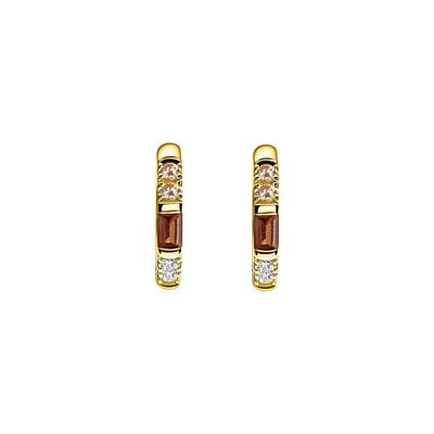 ZINZI ZINZI Oorbellen | 13mm OORRINGEN Luxe Kleurstenen | VERGULD | ZIO2869