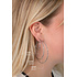 ZINZI ZINZI Oorbellen | Oorringen Gediamanteerd 33mm | ZILVER | ZIO2911