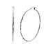 ZINZI ZINZI Oorbellen | Oorringen Gediamanteerd 52mm | ZILVER | ZIO2912