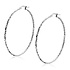 ZINZI ZINZI Oorbellen | Oorringen Gediamanteerd 52mm | ZILVER | ZIO2912