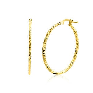ZINZI ZINZI Oorbellen | Oorringen Gediamanteerd 33mm | VERGULD | ZIO2911G