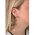 ZINZI ZINZI Oorbellen | Oorringen Gediamanteerd 33mm | VERGULD | ZIO2911G