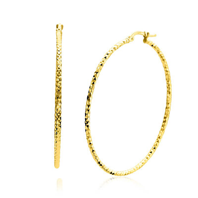 ZINZI ZINZI Oorbellen | Oorringen Gediamanteerd 52mm | VERGULD | ZIO2912G