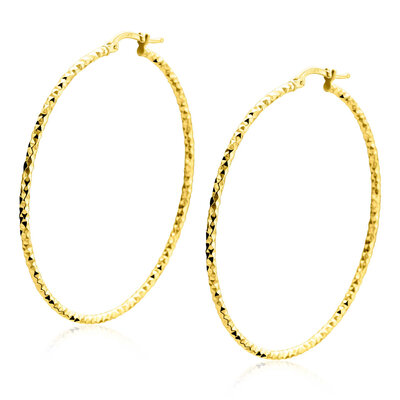 ZINZI ZINZI Oorbellen | Oorringen Gediamanteerd 52mm | VERGULD | ZIO2912G