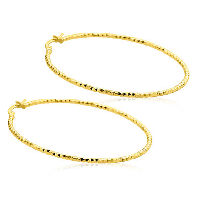 ZINZI ZINZI Oorbellen | Oorringen Gediamanteerd 52mm | VERGULD | ZIO2912G