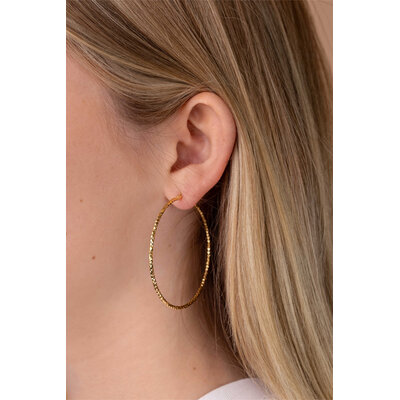 ZINZI ZINZI Oorbellen | Oorringen Gediamanteerd 52mm | VERGULD | ZIO2912G