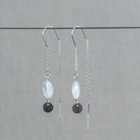 JEH JEWELS JEH JEWELS Oorbellen | Doortrek oorbel + Maansteen