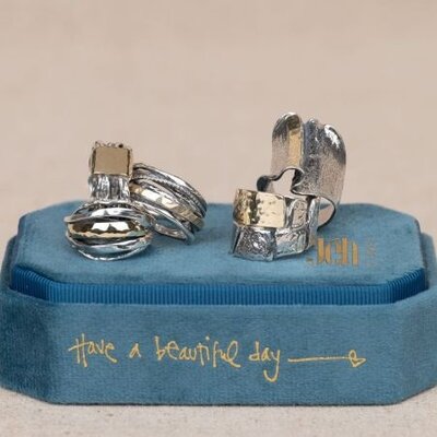 JEH JEWELS JEH JEWELS Ring | Ring zilver + 9 karaat + bogen | 21198