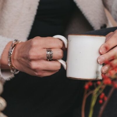 JEH JEWELS JEH JEWELS Ring | Ring zilver + 9 karaat + bogen | 21198