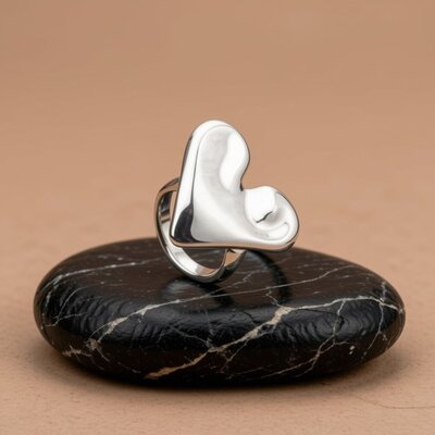 UNOde50 UNOde50 Ring | Hartvorming Statement Ring | ANI0865MTL