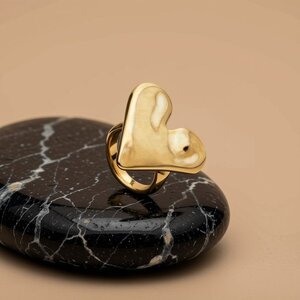 UNOde50 UNOde50 Ring | Hartvorming Statement Ring | VERGULD | SS26