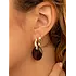 SPARKLING SPARKLING Oorbellen |  Pave Twirl Creolen | CZ | Verguld