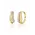 SPARKLING SPARKLING Oorbellen |  Pave Double Twirl Creolen | CZ | Verguld