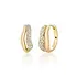 SPARKLING SPARKLING Oorbellen |  Pave Double Twirl Creolen | CZ | Verguld