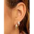 SPARKLING SPARKLING Oorbellen |  Pave Double Twirl Creolen | CZ | Verguld