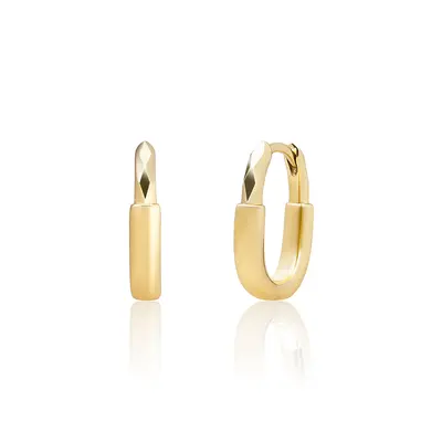 SPARKLING SPARKLING Oorbellen | Square Edge Creolen | Verguld