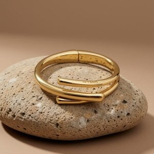 UNOde50 UNOde50 Armband | Bangle | Drie Verweven Organische Vormen | VERGULD | SS26
