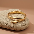 UNOde50 UNOde50 Armband | Bangle | Verweven Organische Vormen | VERGULD | SS26