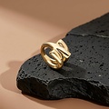 UNOde50 UNOde50 Ring | Verguld, Drie Verweven Organische Vormen | SS26