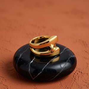 UNOde50 UNOde50 Ring | SER ORIGINAL | VERGULD | Cross Link Ring | SS25