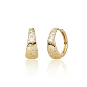 SPARKLING SPARKLING Oorbellen |  Bold Flush Creolen | CZ | Verguld