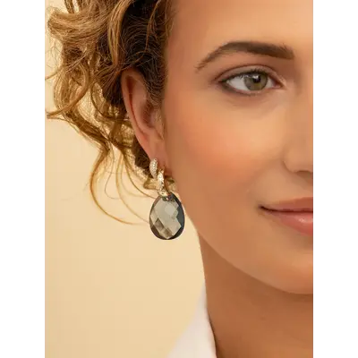 SPARKLING SPARKLING Oorbellen |  Bold Flush Creolen | CZ | Verguld