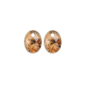 SPARKLING SPARKLING Oorbellen | Edelstenen | Landscape Jasper Medium Oval