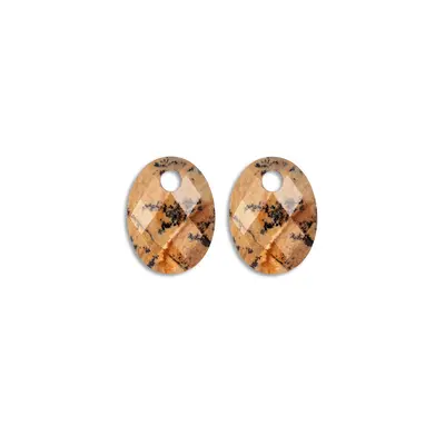 SPARKLING SPARKLING Oorbellen | Edelstenen | Landscape Jasper Medium Oval