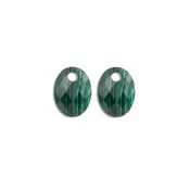 SPARKLING SPARKLING Oorbellen | Edelstenen | Malachite Medium Oval