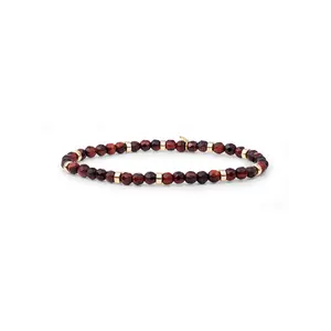 SPARKLING SPARKLING Armband | Roundel Interstellar Armband Red Tiger Eye | Verguld