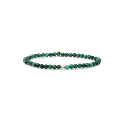 SPARKLING SPARKLING Armband | Saturn Armband Small Malachite | Verguld