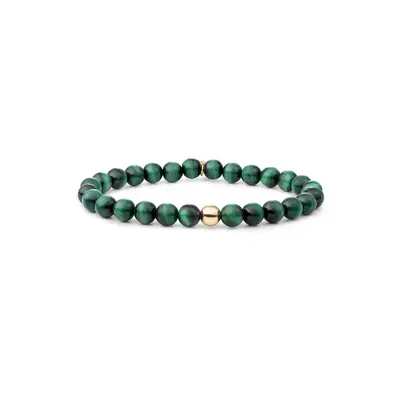 SPARKLING SPARKLING Armband | Saturn Armband Large Malachite | Verguld