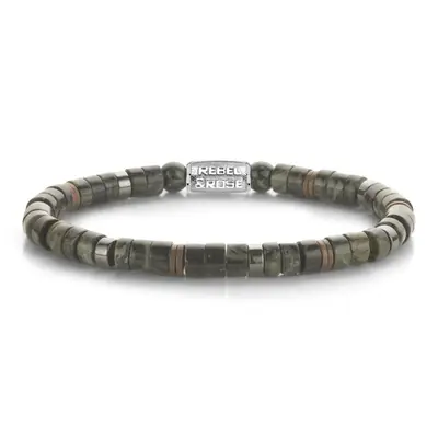 REBEL & ROSE REBEL & ROSE Armband | Slices Camouflage Green | 6 mm
