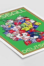 Duitsland 90’S Football Shirts Map Poster