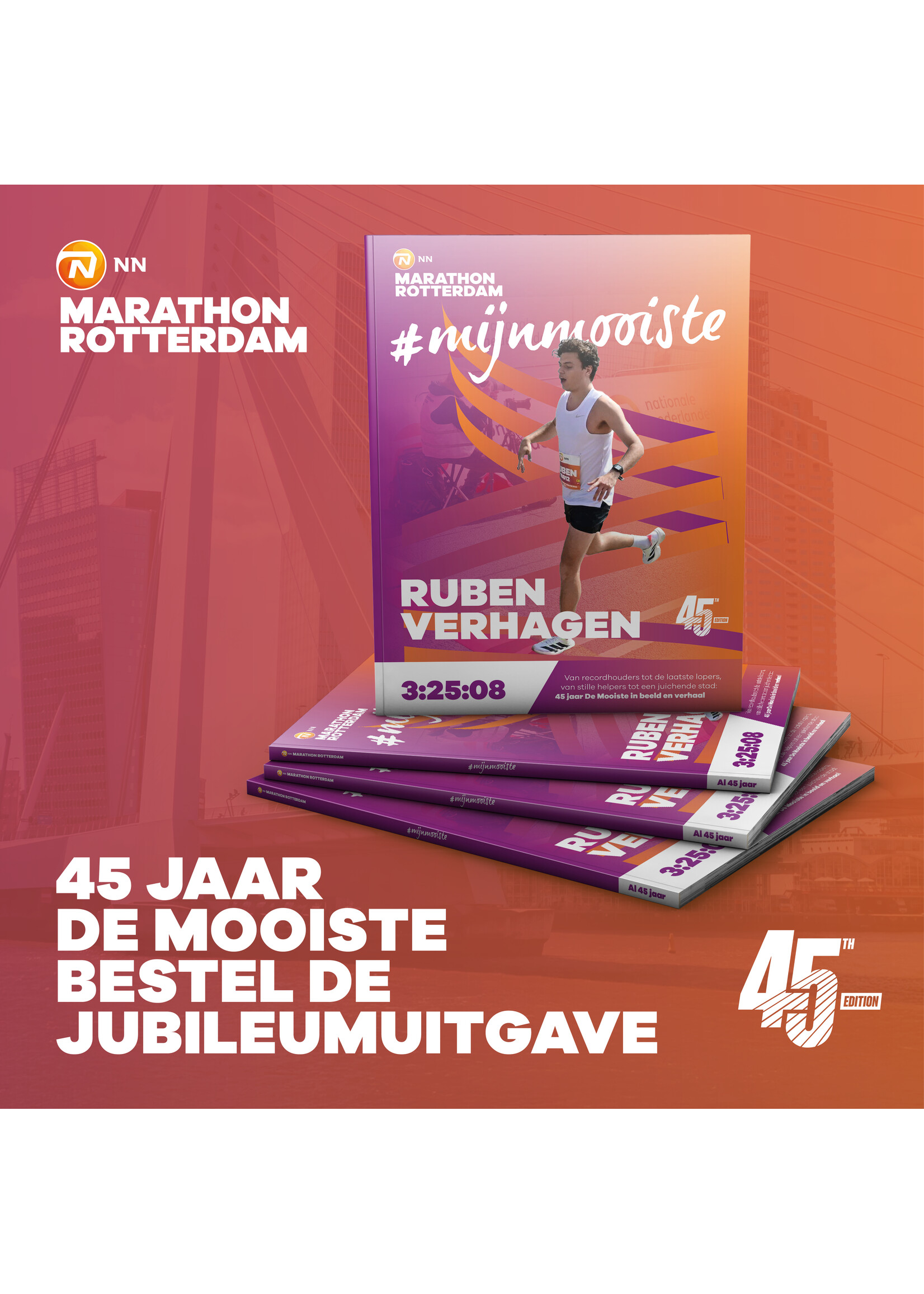 Gepersonaliseerd Jubileummagazine: 45 jaar NN Marathon Rotterdam