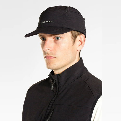 travel 5 panel cap - black - about 