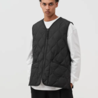 Taion Military Zip V-Neck Vest - Black Taion Military Zip V-Neck Vest - Black